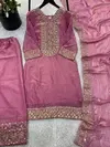Jf 040 Pure Fendy Silk With Heavy Embroidery Sequence Work Readymade Suits Online Wholesale